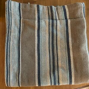 Pair of Annie Selke Pine Cone Hill Blue Heron Blanket Euro Shams new w/o tags